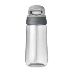 Bouteille en Tritan¢ sans BPA avec un embout en silicone sur le couvercle. Contenance : 450 ml. Ne convient pas aux boissons gazeuses. Anti fuite.-Transparent-8719941051409-2